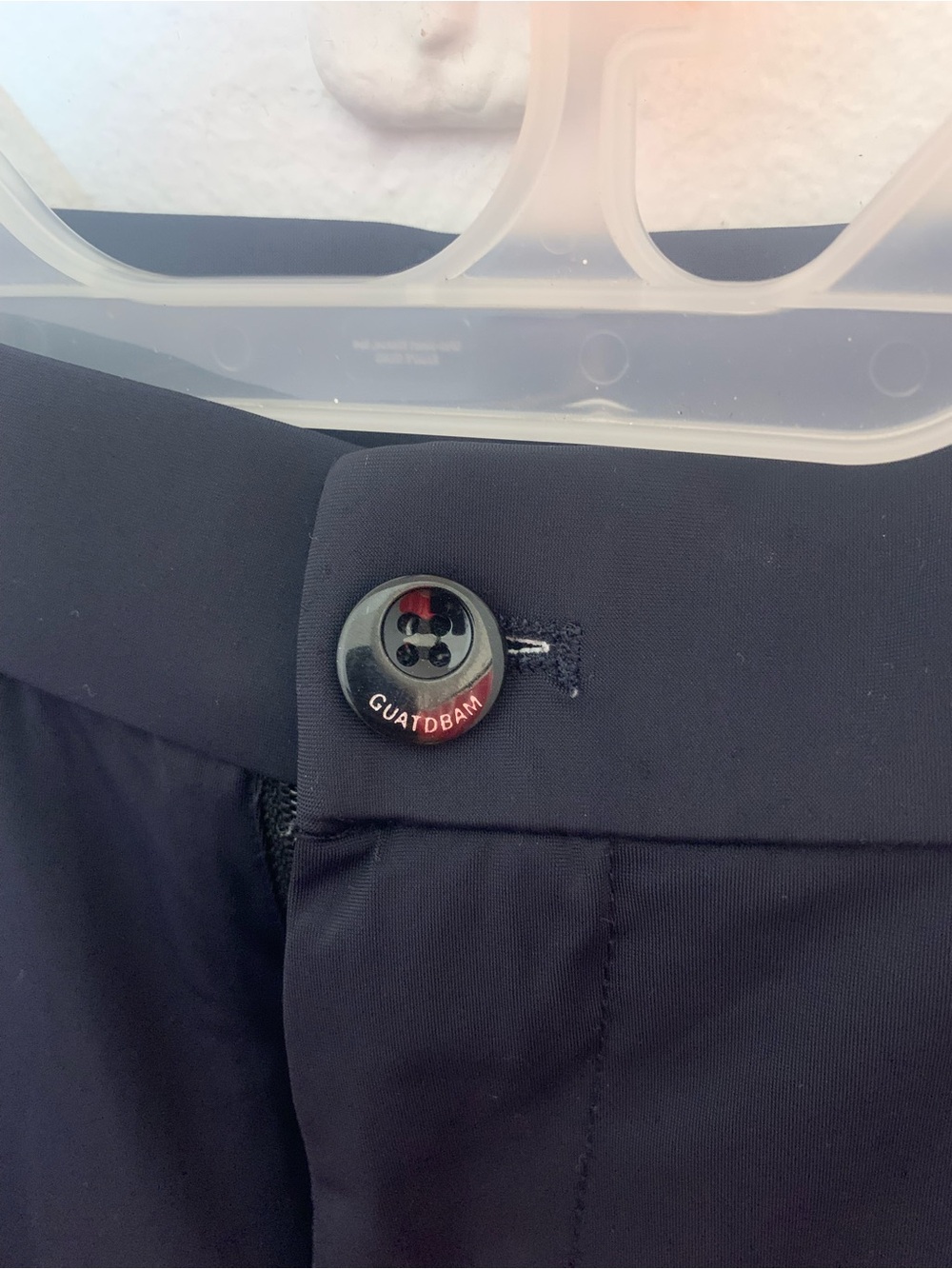 Black Trousers with Branded Button